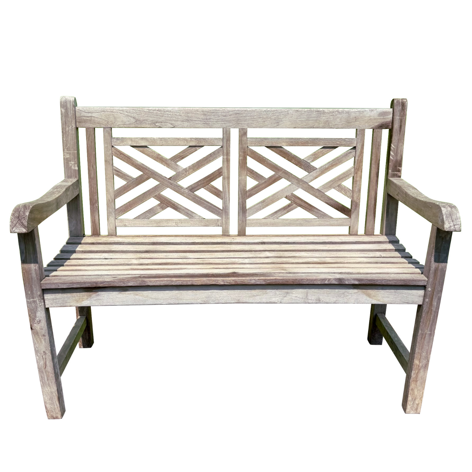 Chippendale Style Teak Bench