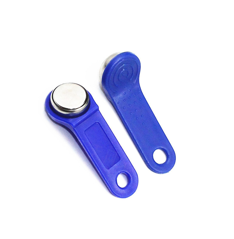 2PCS New DS1990A-F5 TM Card iButton Tag with wall-mounted holder Blue