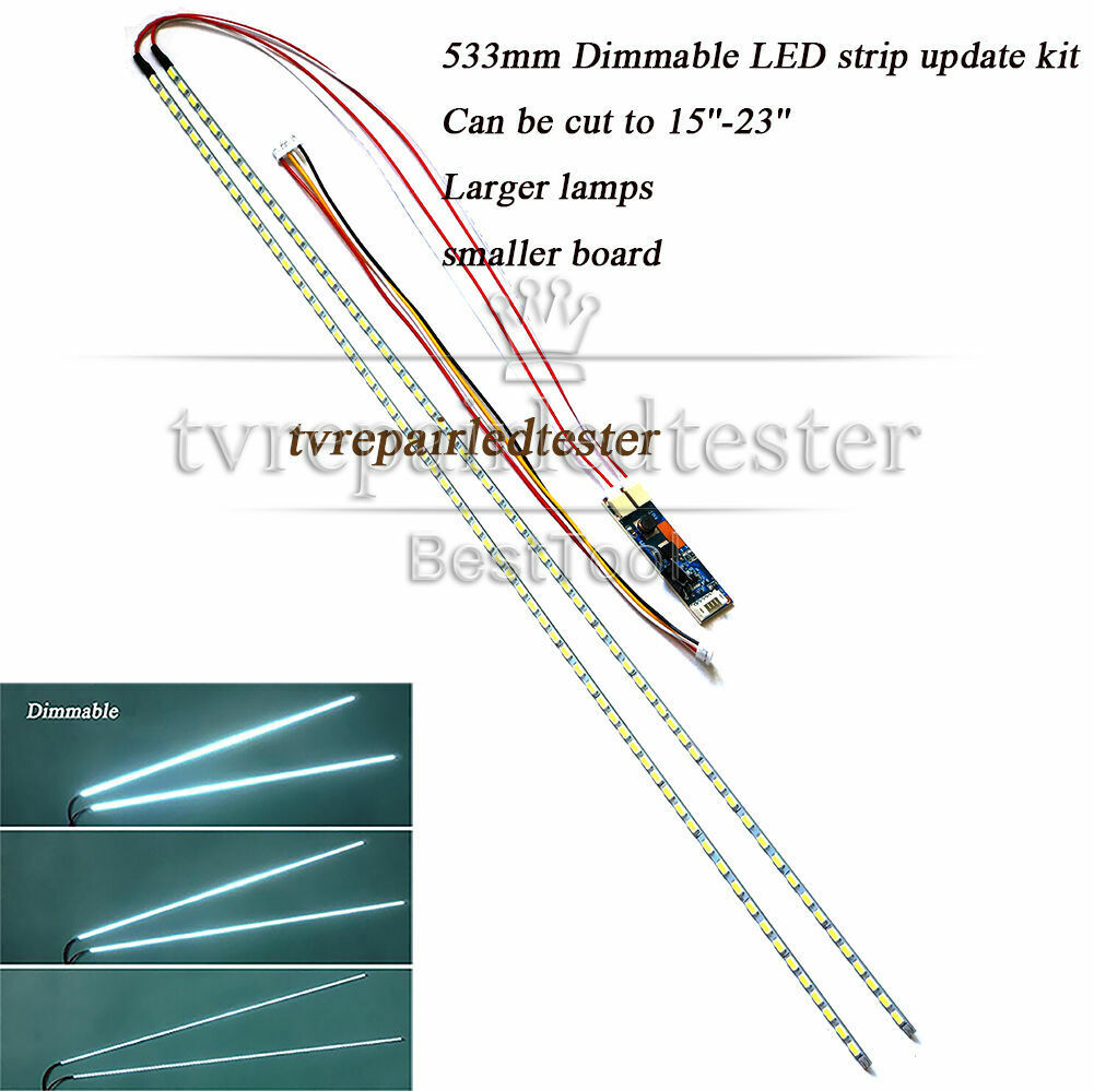 10pcs Universal Dimmable LED Backlight Strip for 15''-24'' LCD Monitor Repair