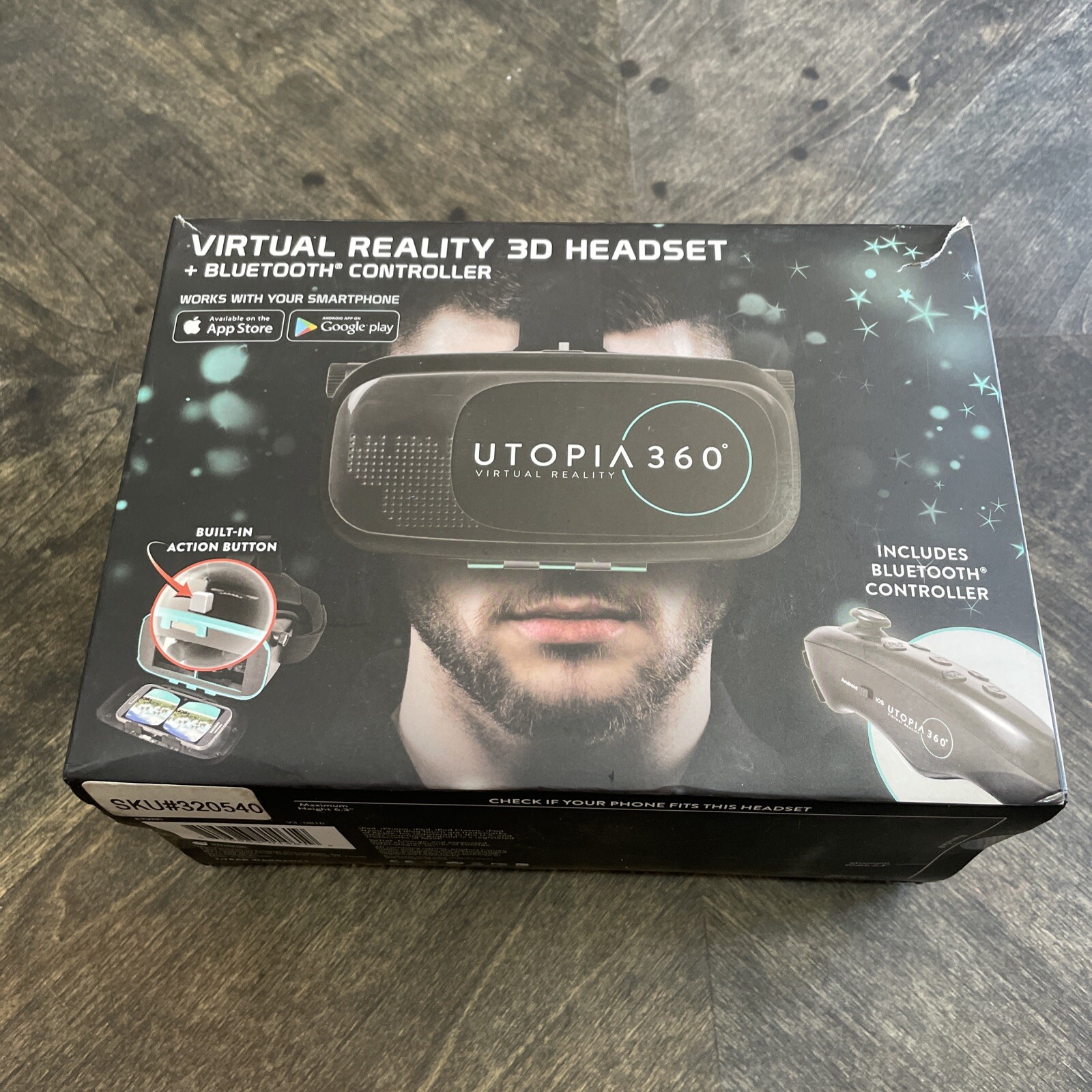 Emerge Tech EUVRC Utopia 360Degree Virtual Realty Headset with Bluetooth...