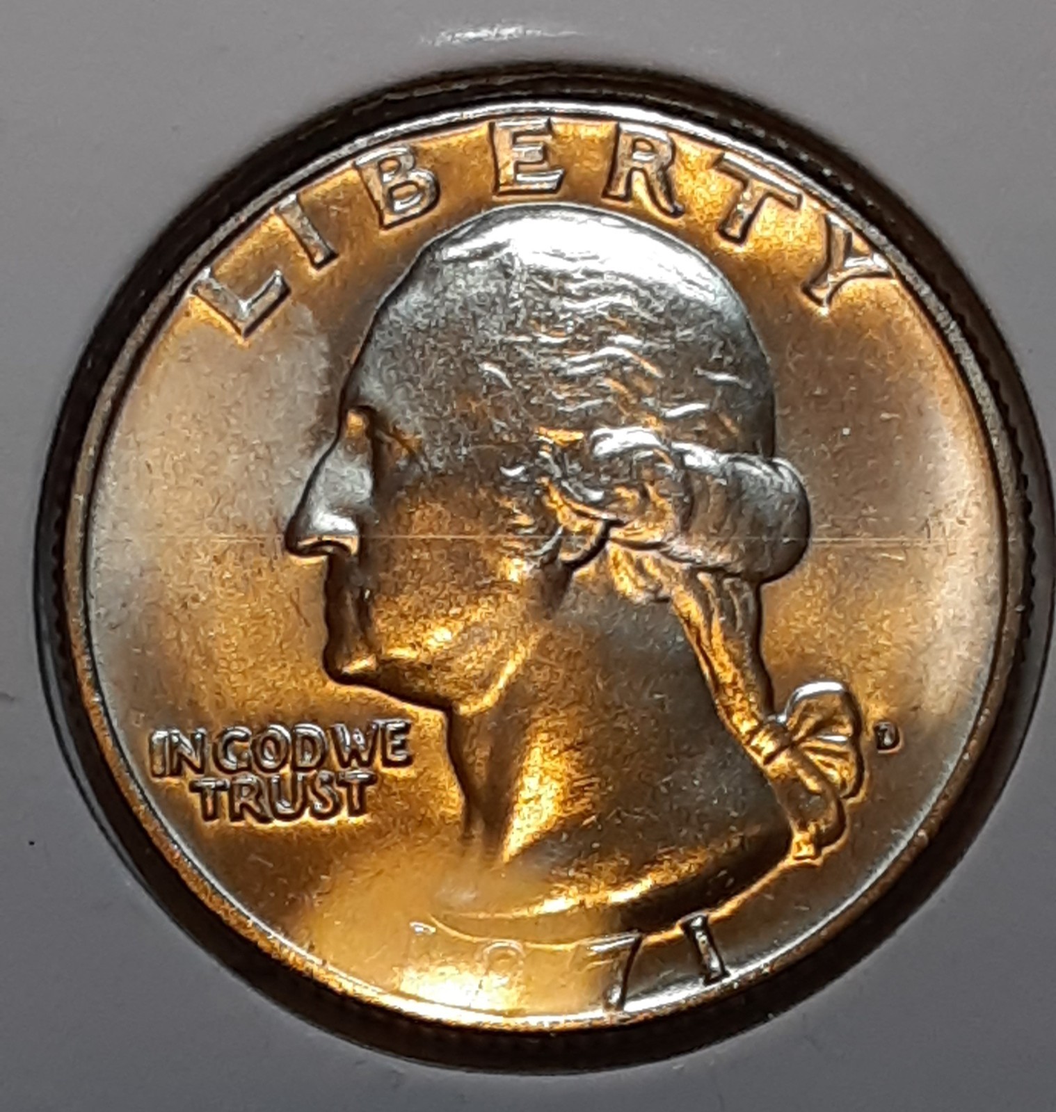 1971 Washington D Quarter - BU - Uncirculated