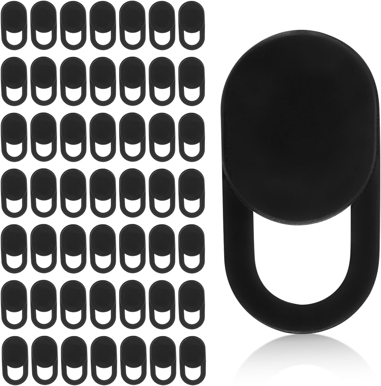 50pcs Laptop Camera Covers Black Ultra-Thin Front Webcam