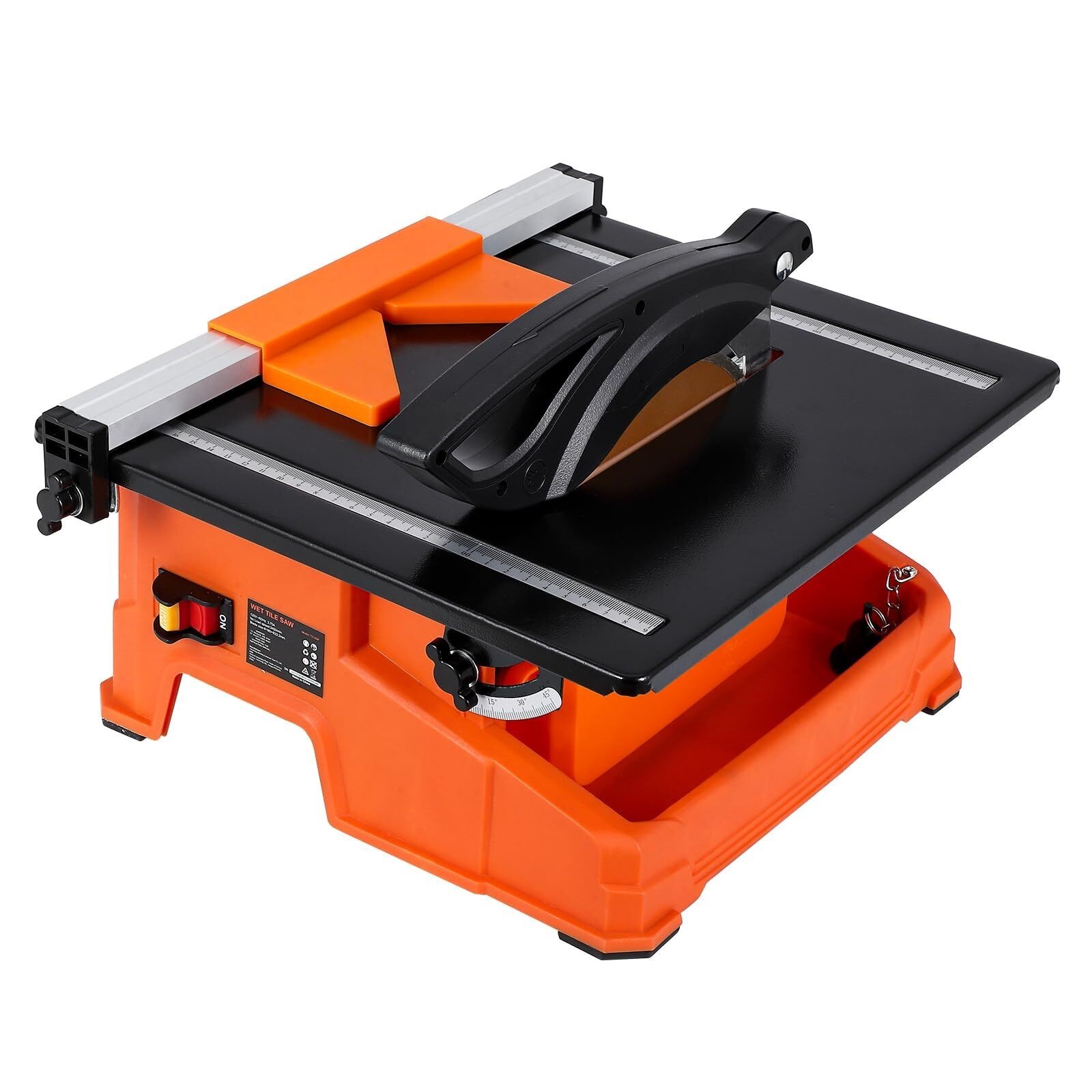 Wet Tile Saw Tile Cutter 7-inch Stainless Steel Blade 6500 RPM w/Water Reservoir