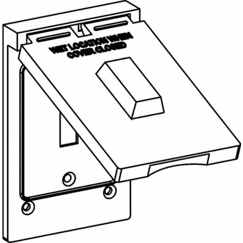 Orbit 1C-TS-W 1-Gang weatherproof Cover Single Toggle Switch White