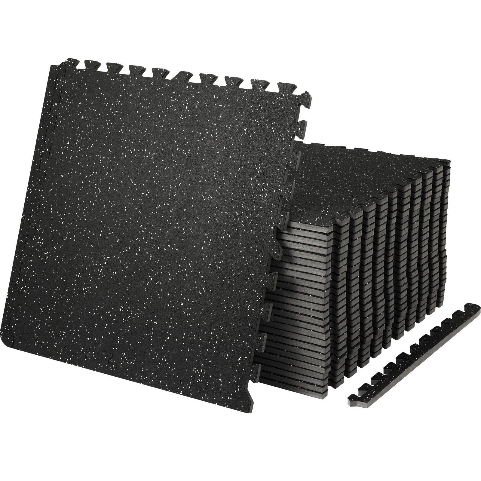 Resilient 1/2in Puzzle Mat Set 25PCS for Gym Home Basement