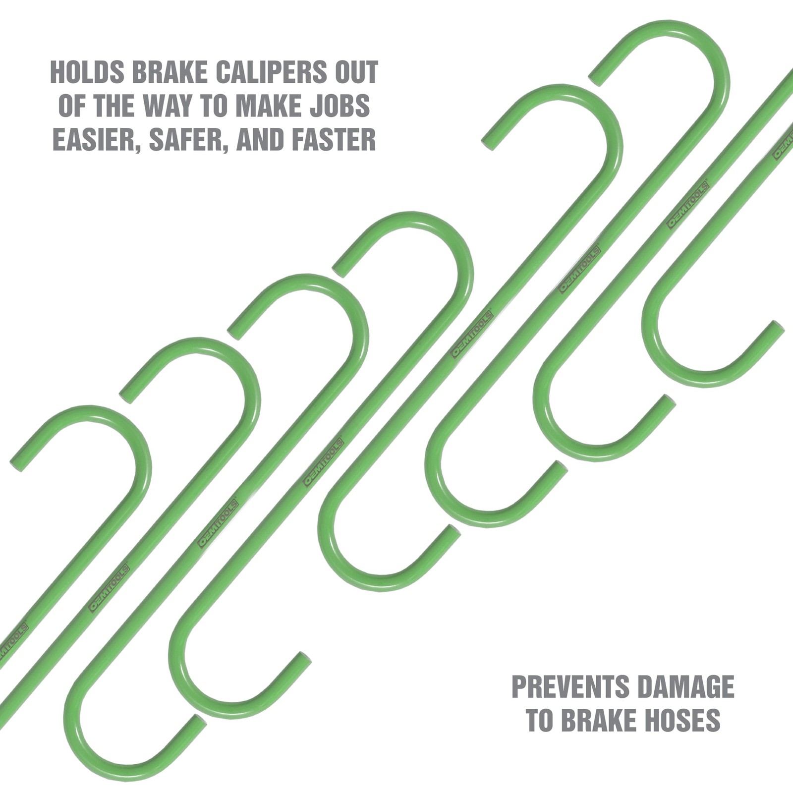 OEMTOOLS 24518 Brake Caliper Hanger Set, 8 8 Pack, Green