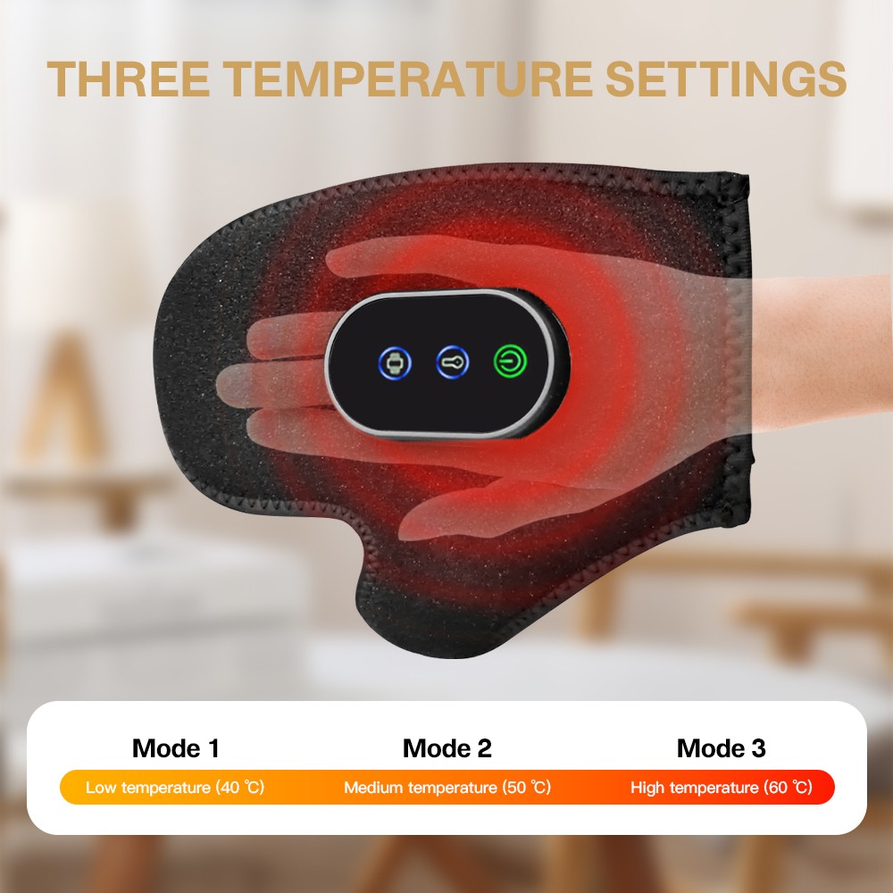Cordless Hand Massager for Arthritis with Heat Compression Relief Therapy Glove