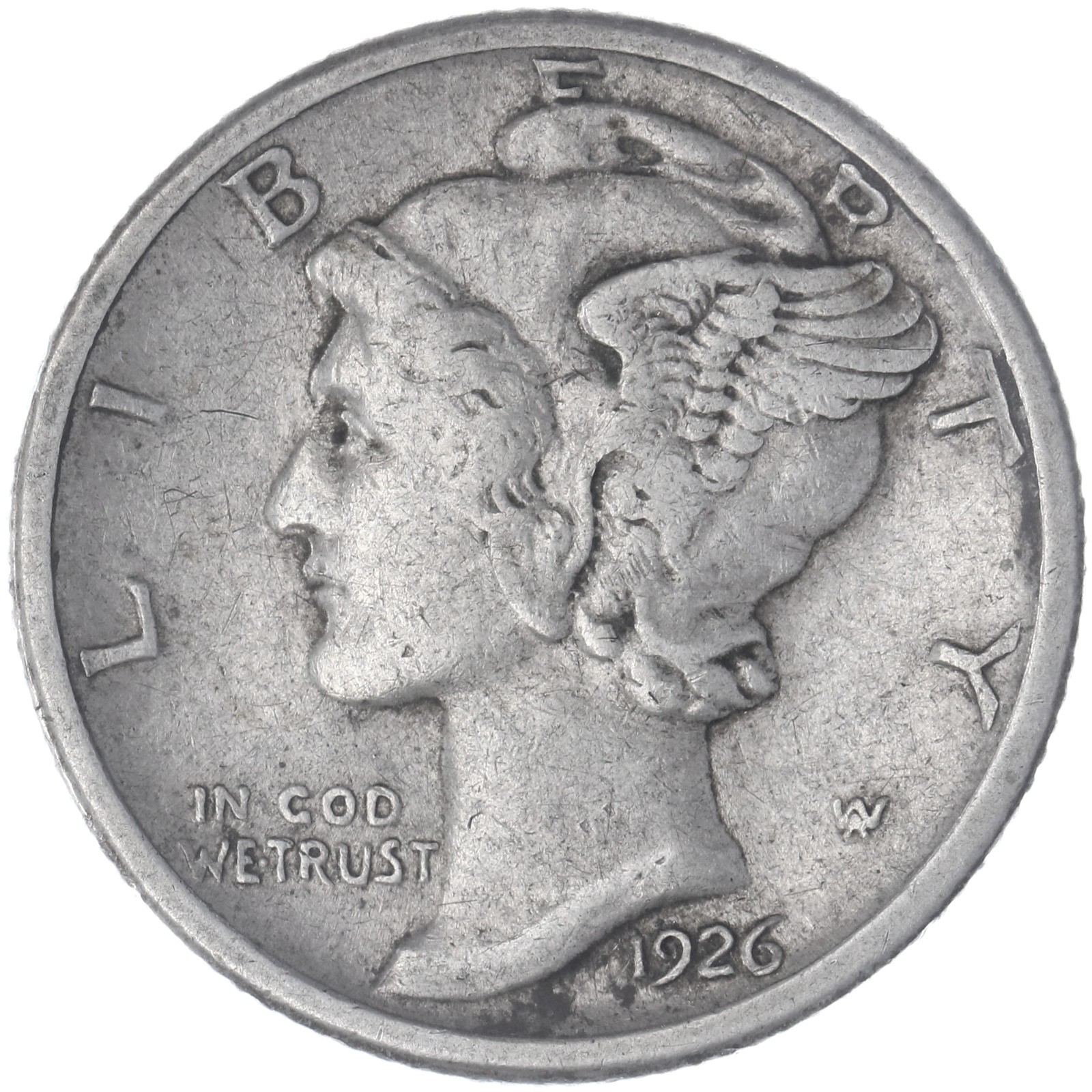 1926 D Mercury Dime 90% Silver Very Fine VF See Pics N917