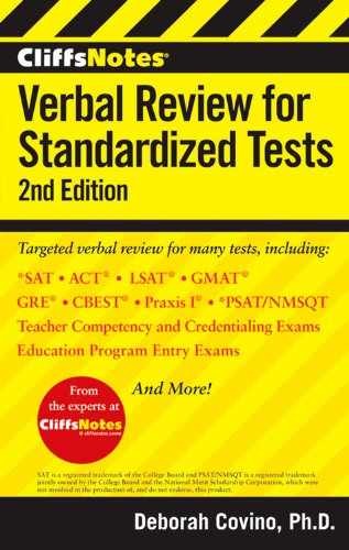 CliffsNotes Verbal Review for - Paperback, by Covino Deborah - Very Good