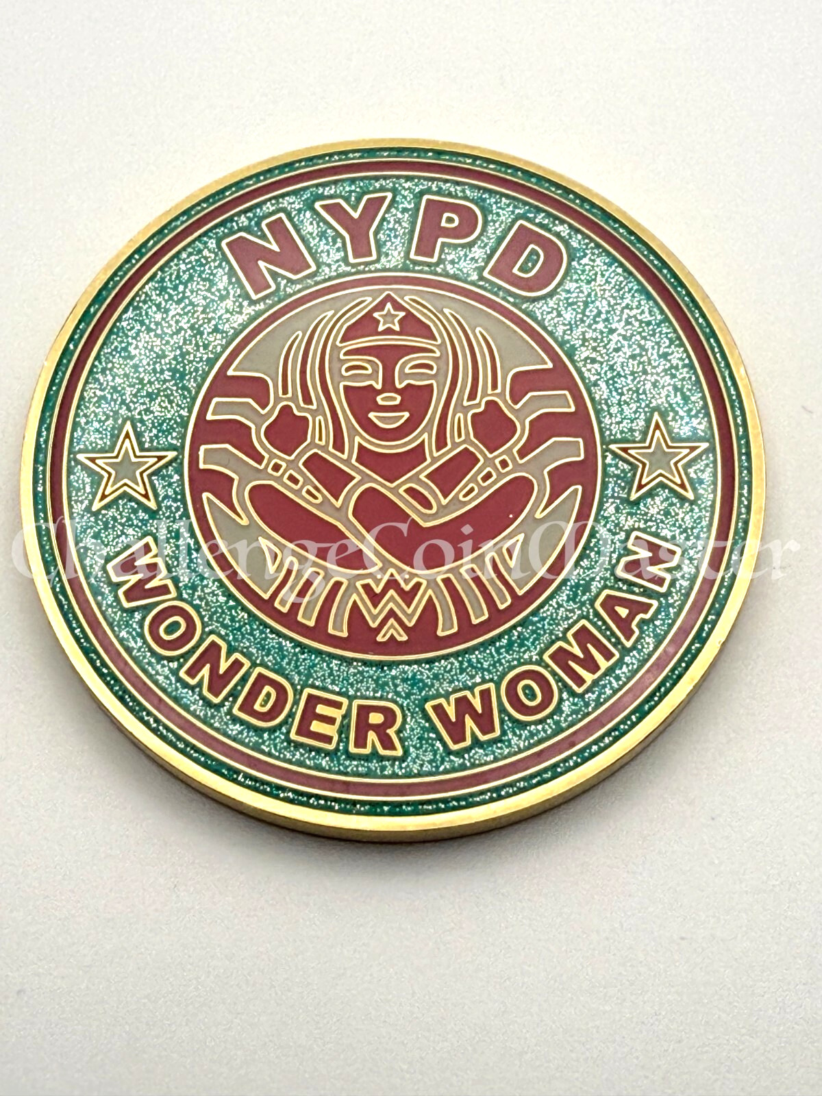 F55 NYPD Wonder Woman Police Breast Cancer Challenge Coin