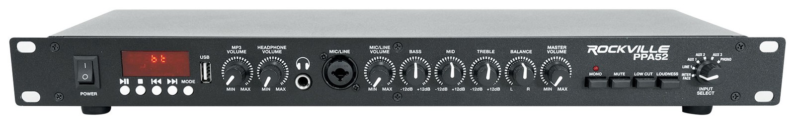Rockville PPA52 Rack Mount Live Recording Preamp Pre-Amplifier w/USB Interface
