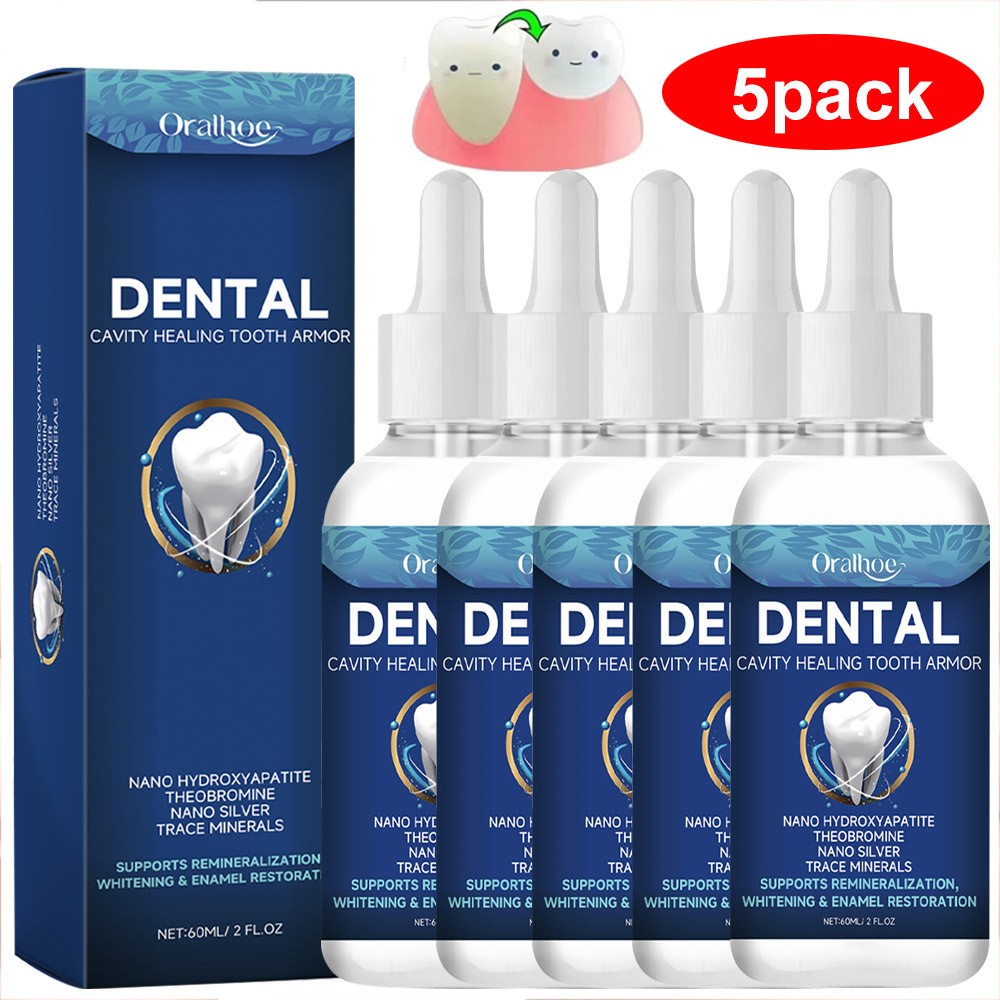 Cavity Healing Tooth Armor Liquid, 5 PCS Enamel Support with Hydroxyapatite, US