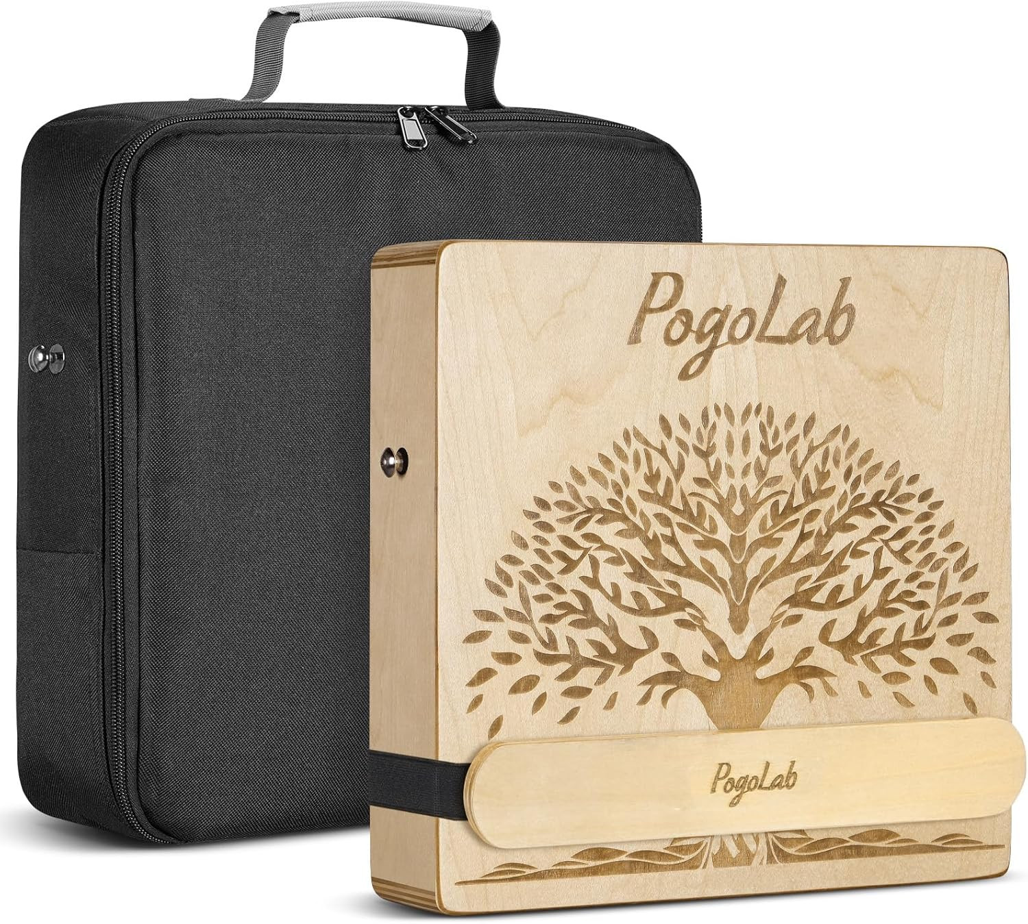 Portable Cajon, Multi-Tone Travel Drum Box with Storage Bag & Detachable Snare D