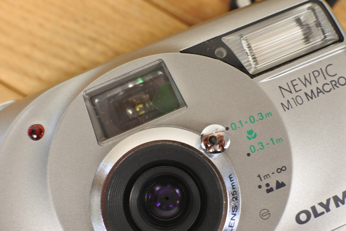 Olympus Newpic M10 Macro Silver Point & Shoot APS Film Camera