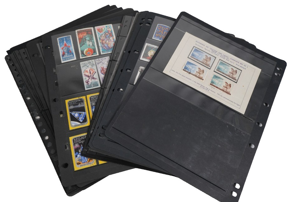 WORLDWIDE SPACE COLLECTION OF 525+ STAMPS MINT & USED STORED ON STOCK PAGES