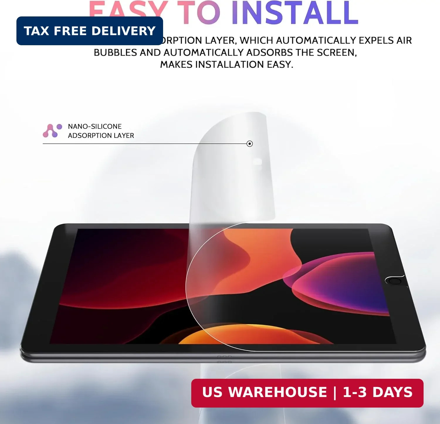 2 Pack Like Paper Screen Protector for iPad 9th/8th/7th 10.2''(iPad 7/8/9th）