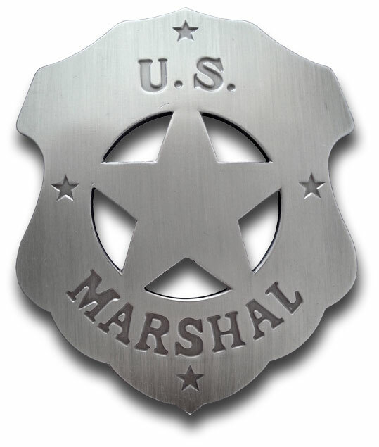 Matt Dillon REPLICA US Marshal Gunsmoke badge - Boxed