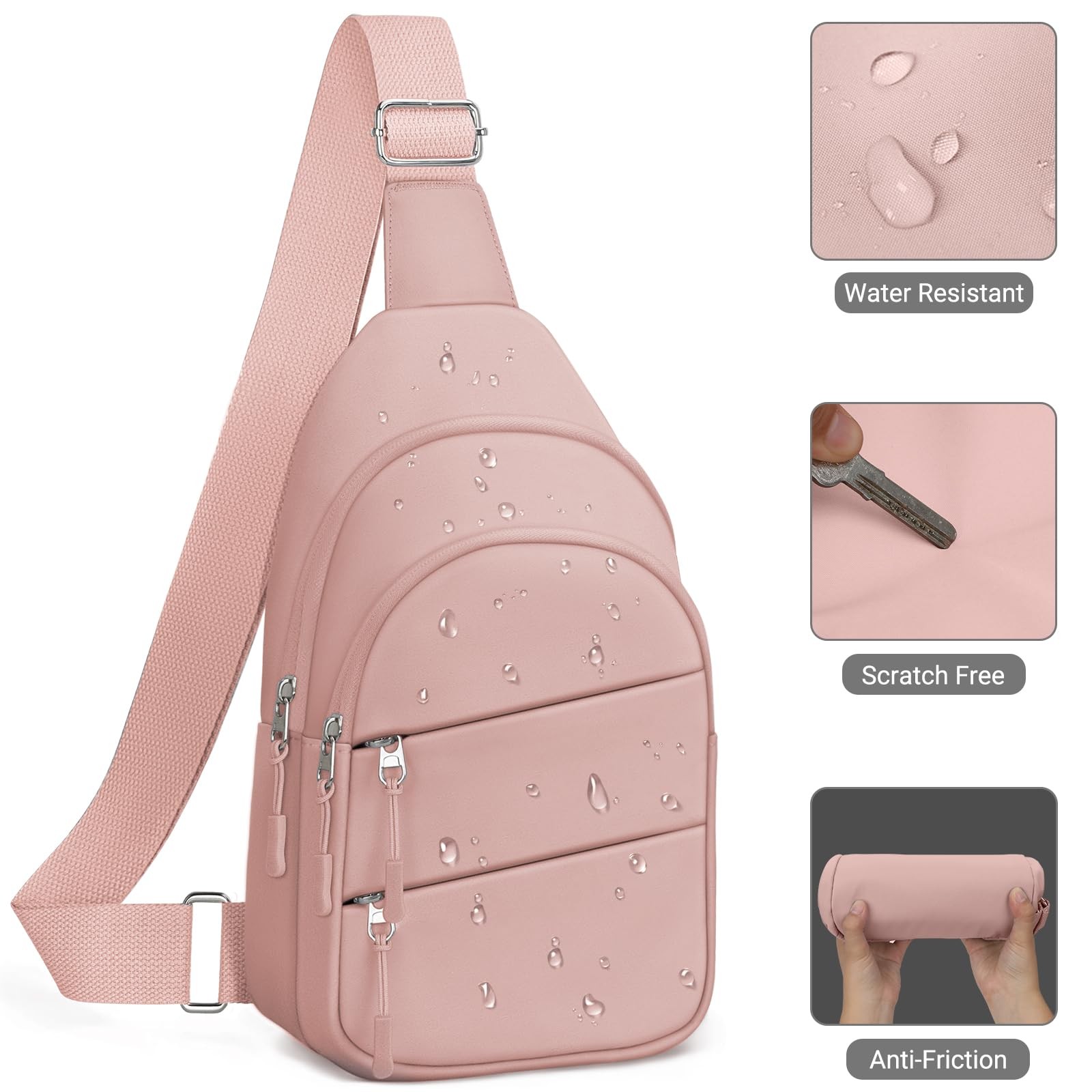 Crossbody Bags for Women, Sling Bag for Men, Small Hiking Backpack Anti Theft...