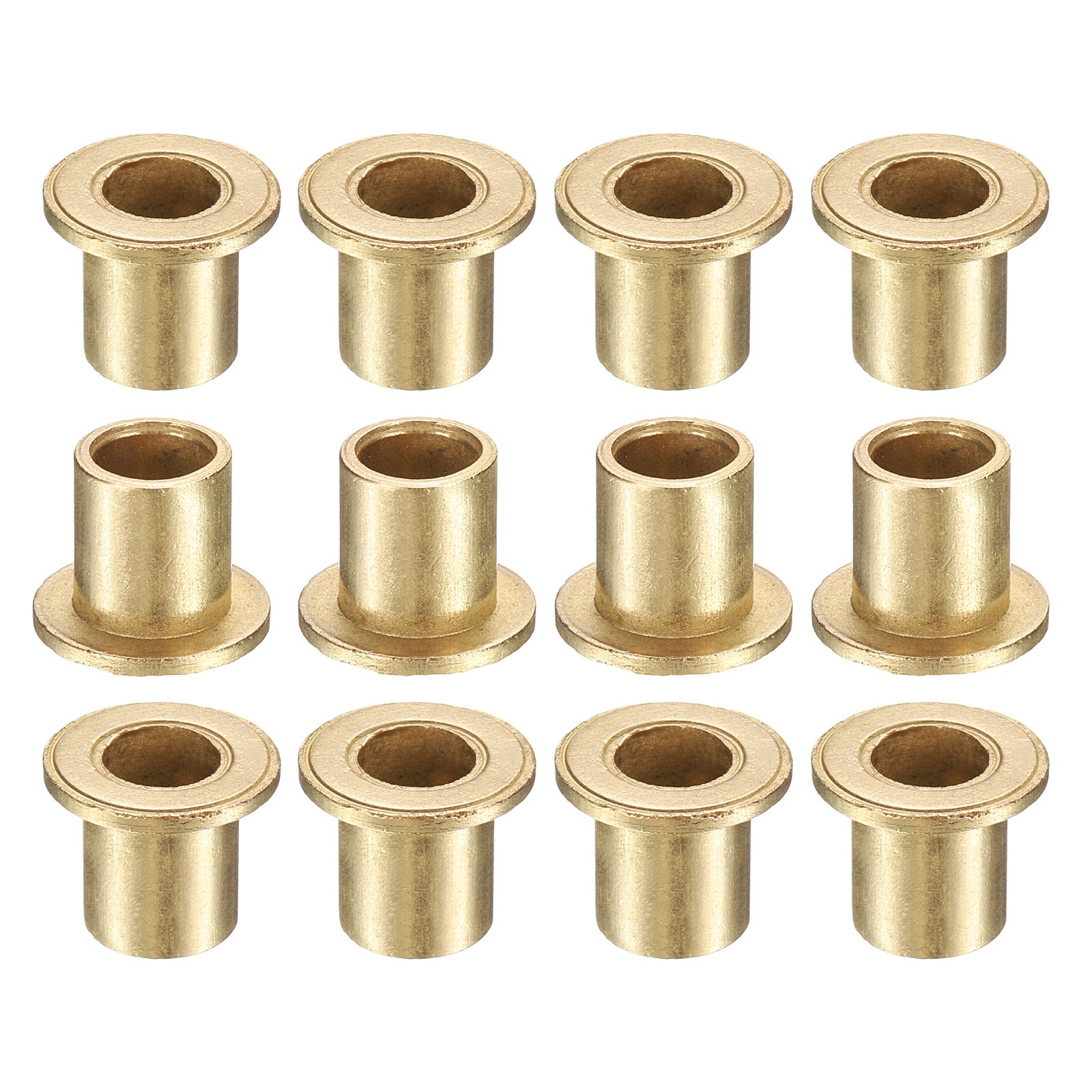 12Pcs Flange Sleeve Bearings 6x8x10mm Self-Lubricating Sintered Bronze Bushings