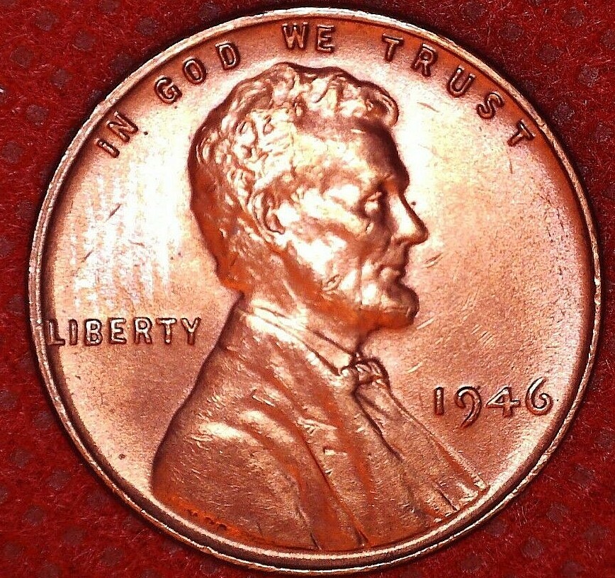 1946 Lincoln Wheat Cent Penny Uncirculated 1(C) Philadelphia Mint #105-119