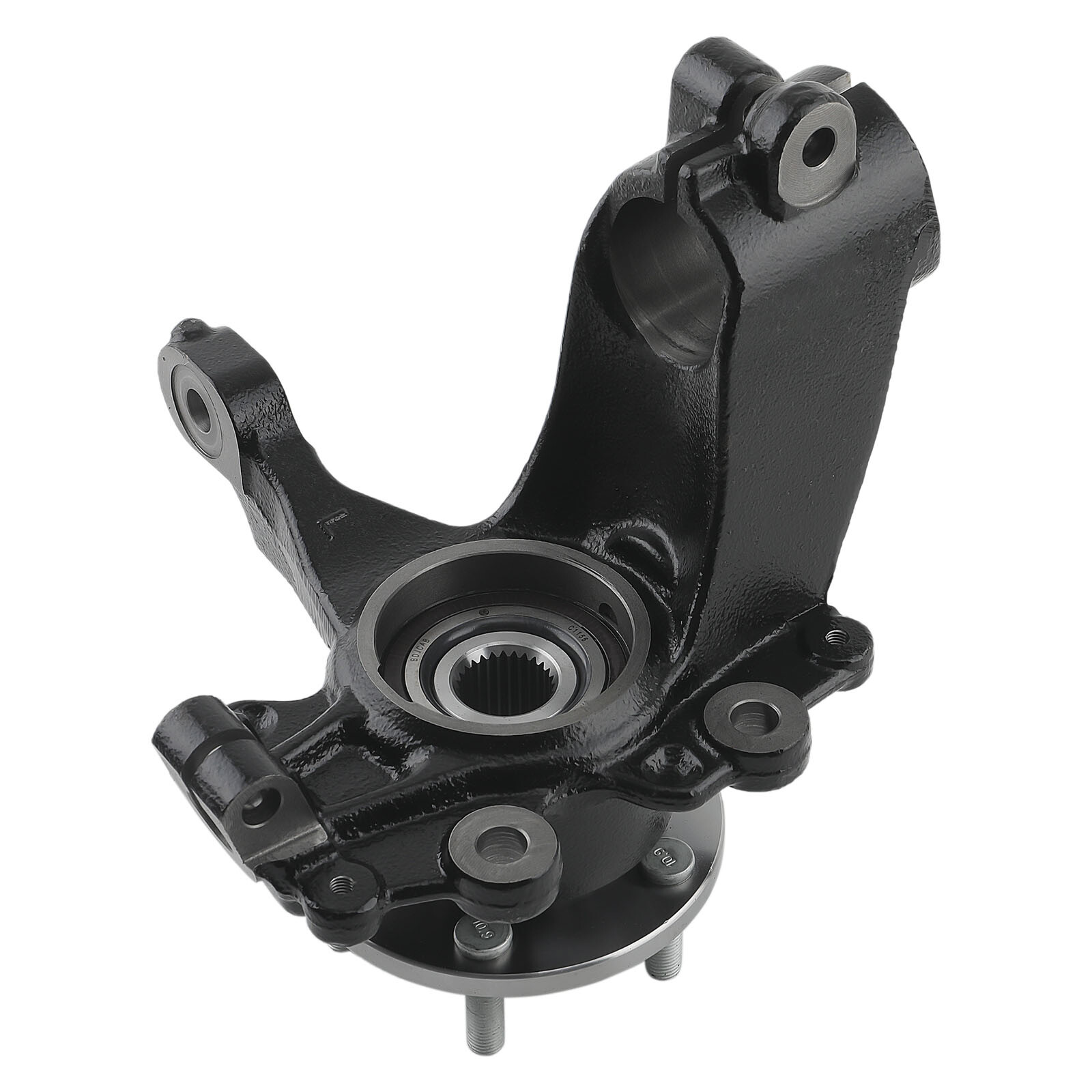 Pair Front Steering Knuckle&Wheel Bearing Hub Assembly Black For Ford Focus 2.0L