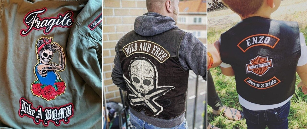 Custom Embroidered Patch -Rocker Name Tag Motorcycle Biker Sew on Patch 3" ~ 14"