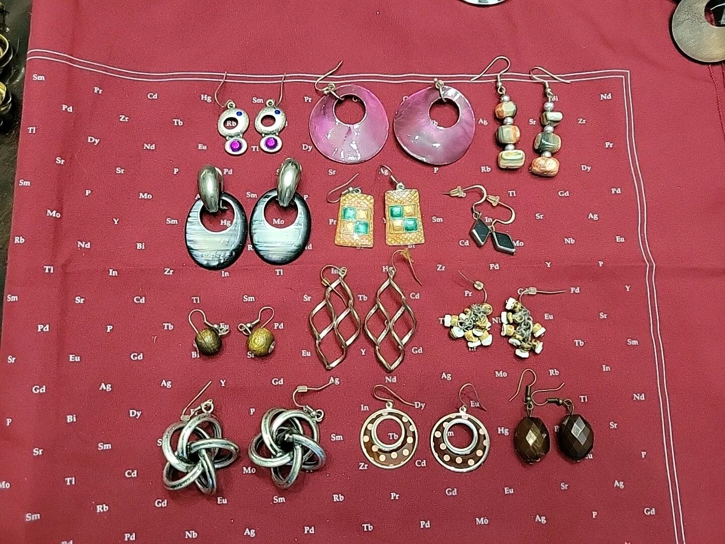 Lot of 12 Vintage Pierced Dangling Earrings