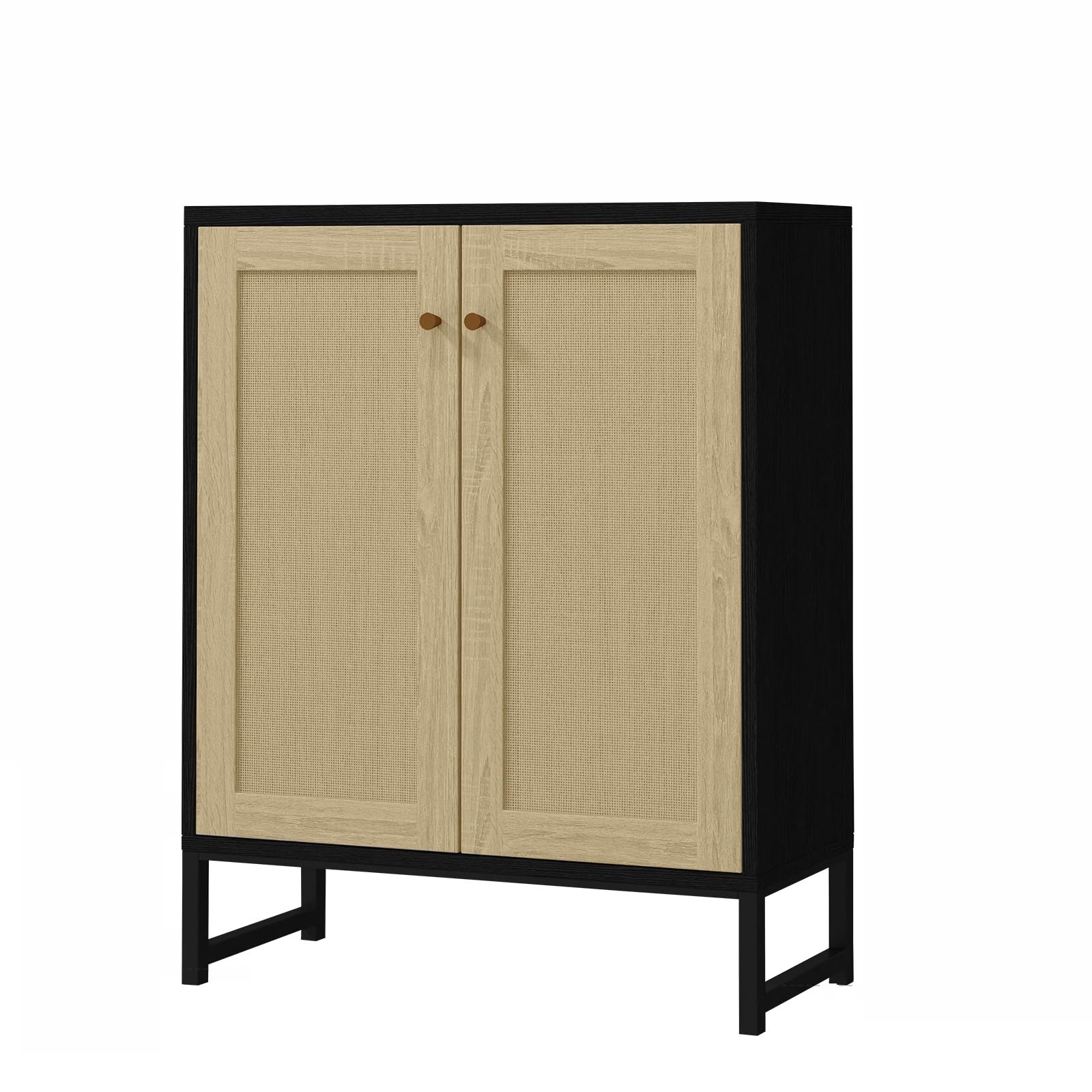 Panana Rattan 27.16 inches (W) x 15 (D) x 35 (H), Black