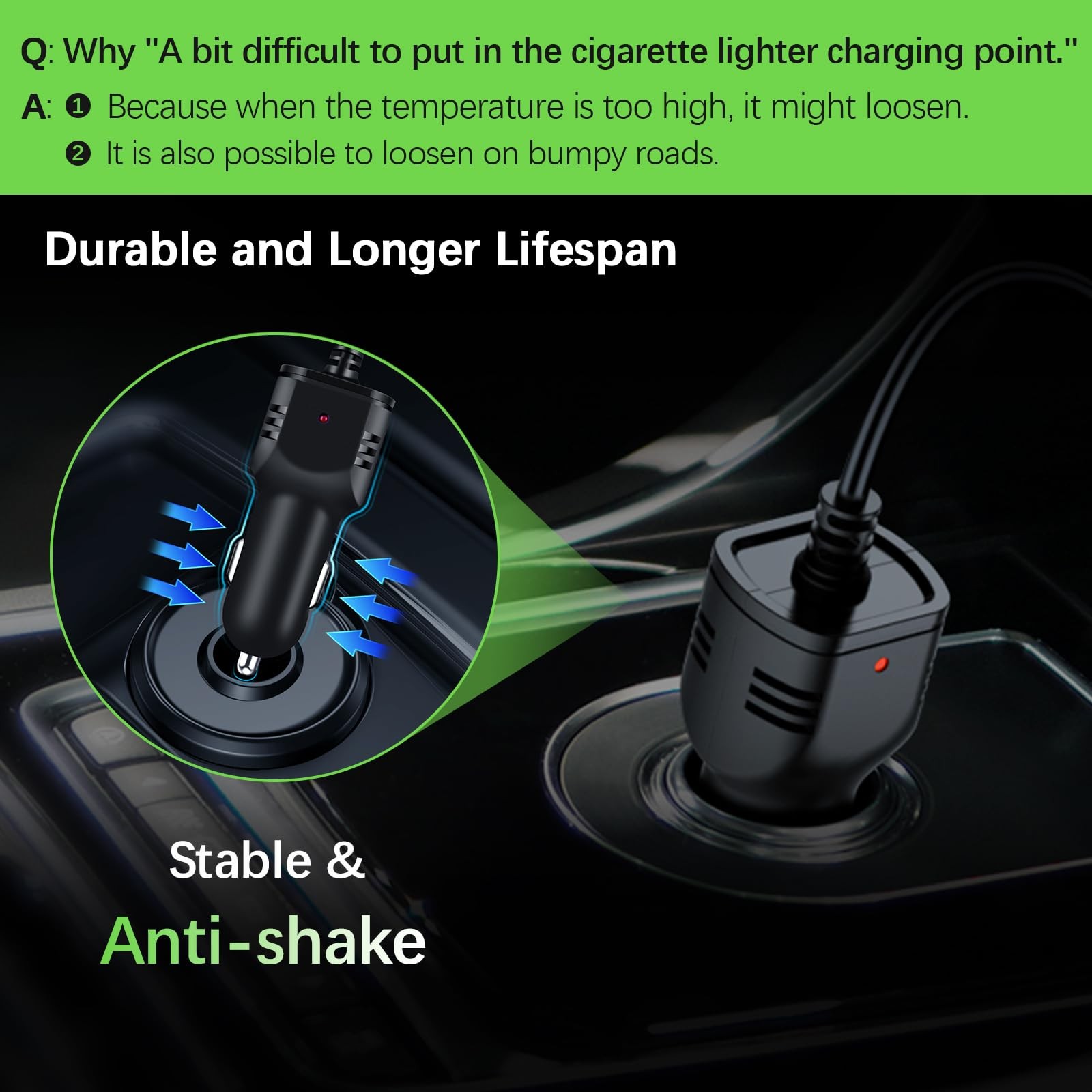 Range Tour Dash Camera Car Charger, Mini USB and 2A-I-Mini/Micro USB, Black