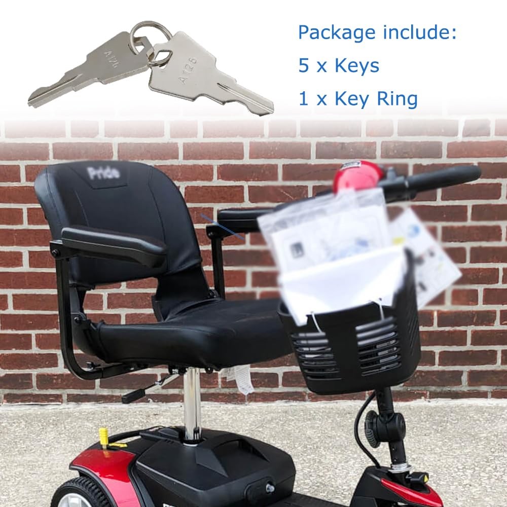 Replacement Keys for Pride Mobility Scooters, GoGo, Elite, Victory, Silver