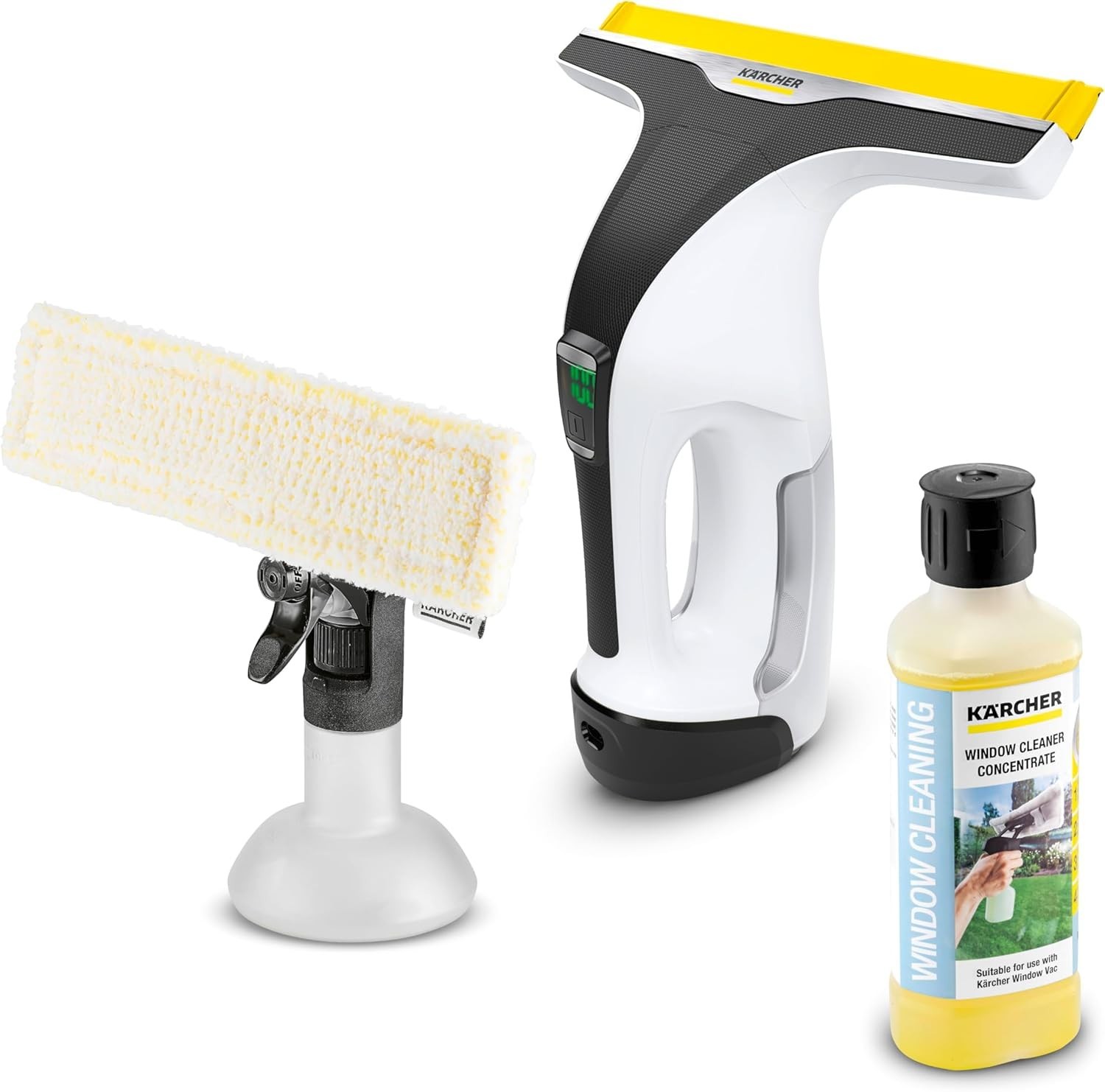 Kärcher WV 6 Electric Window Vacuum Squeegee 11" - Cleans Showers, Mirrors,