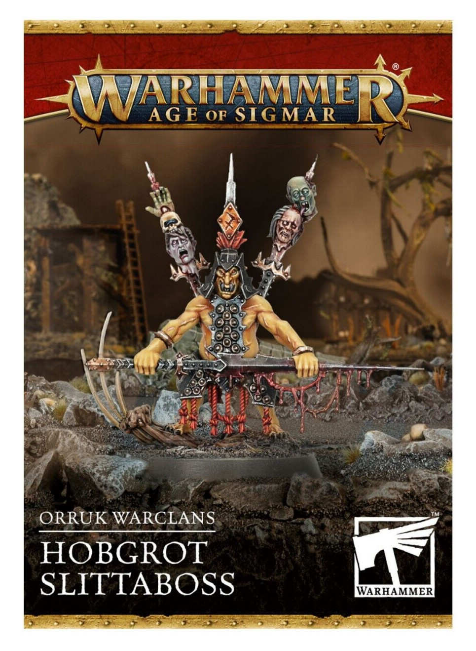 WARHAMMER AGE OF SIGMAR AOS ORRUK WARCLANS HOBGROT SLITTABOSS 89-95 NEW SEALED