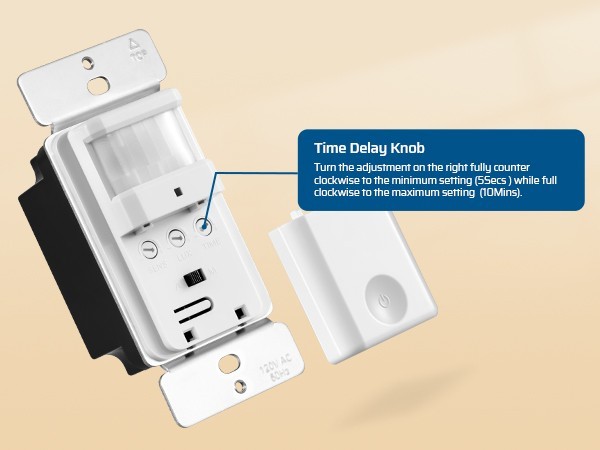 DEWENWILS Motion Activated Wall Switch, 2Pack, Auto On/Off, for Bathroom Hallway