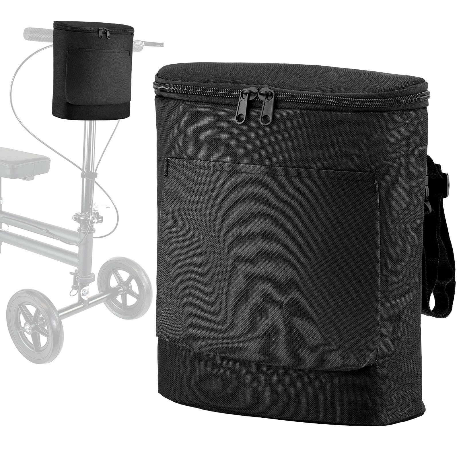 Knee Walker Handlebar Bag for Knee Walker, Knee Scooter Basket Accessory, Whe...