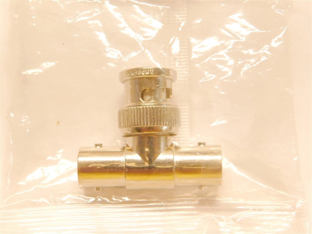 5 Amphenol 031-208-RFX 50 Ohm BNC T-Shape Adapters Jack-Plug-Jack