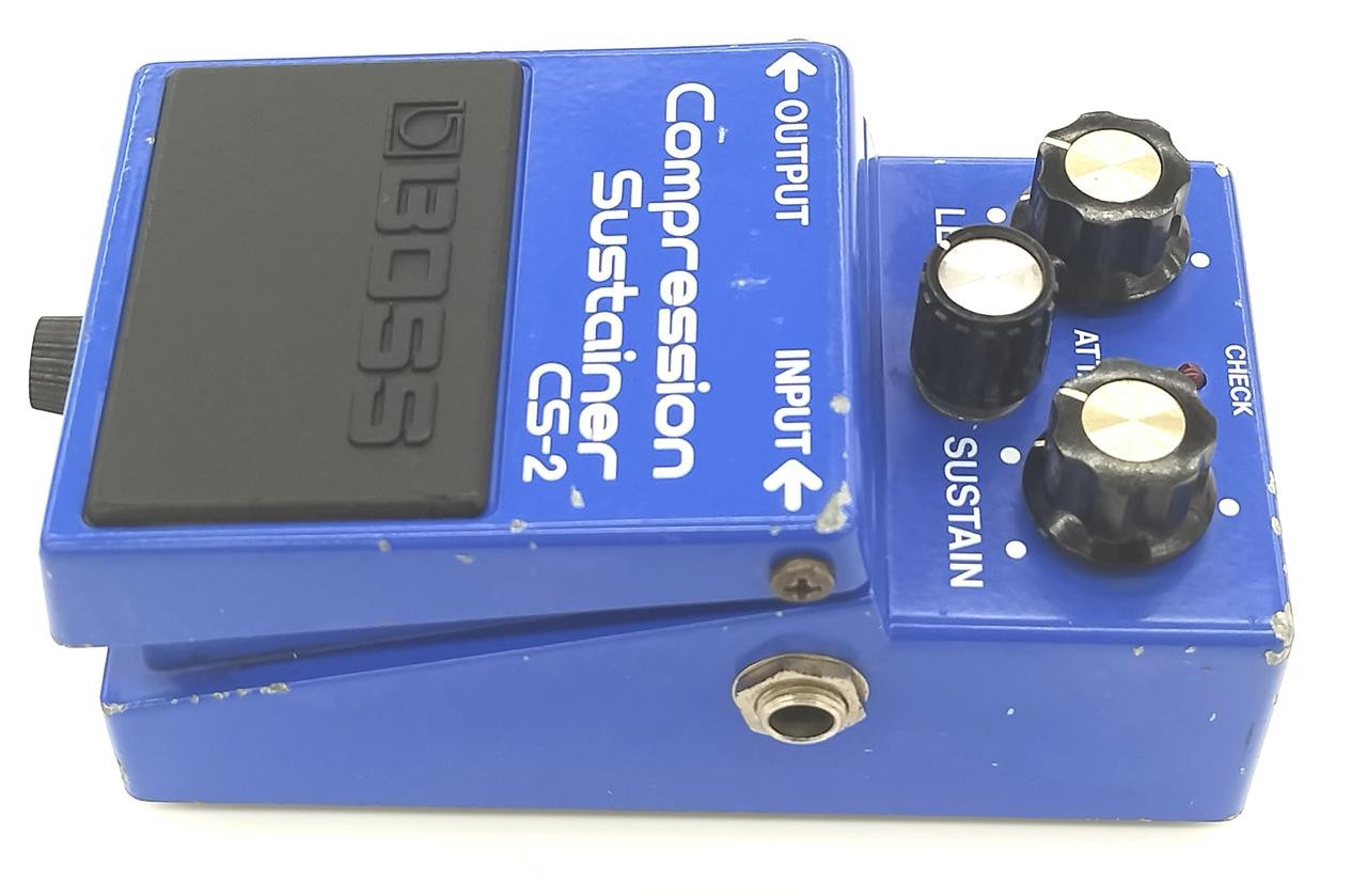 BOSS CS-2 Compressor Pedal with ACA Adapter, Used, Some Wear