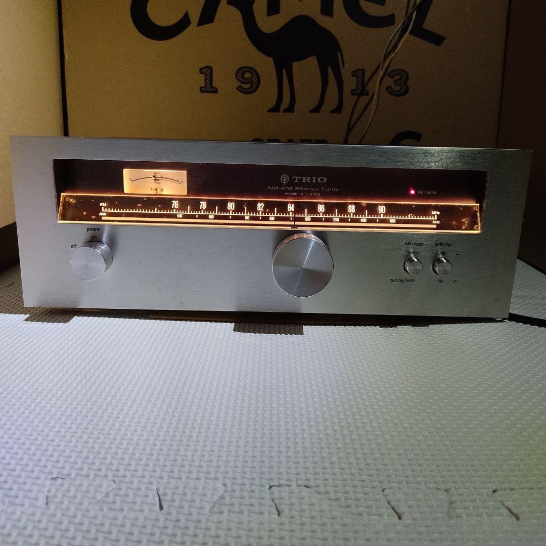 Trio KT-3100 AM/FM Stereo Tuner Showa Retro Vintage Kenwood Tested Working