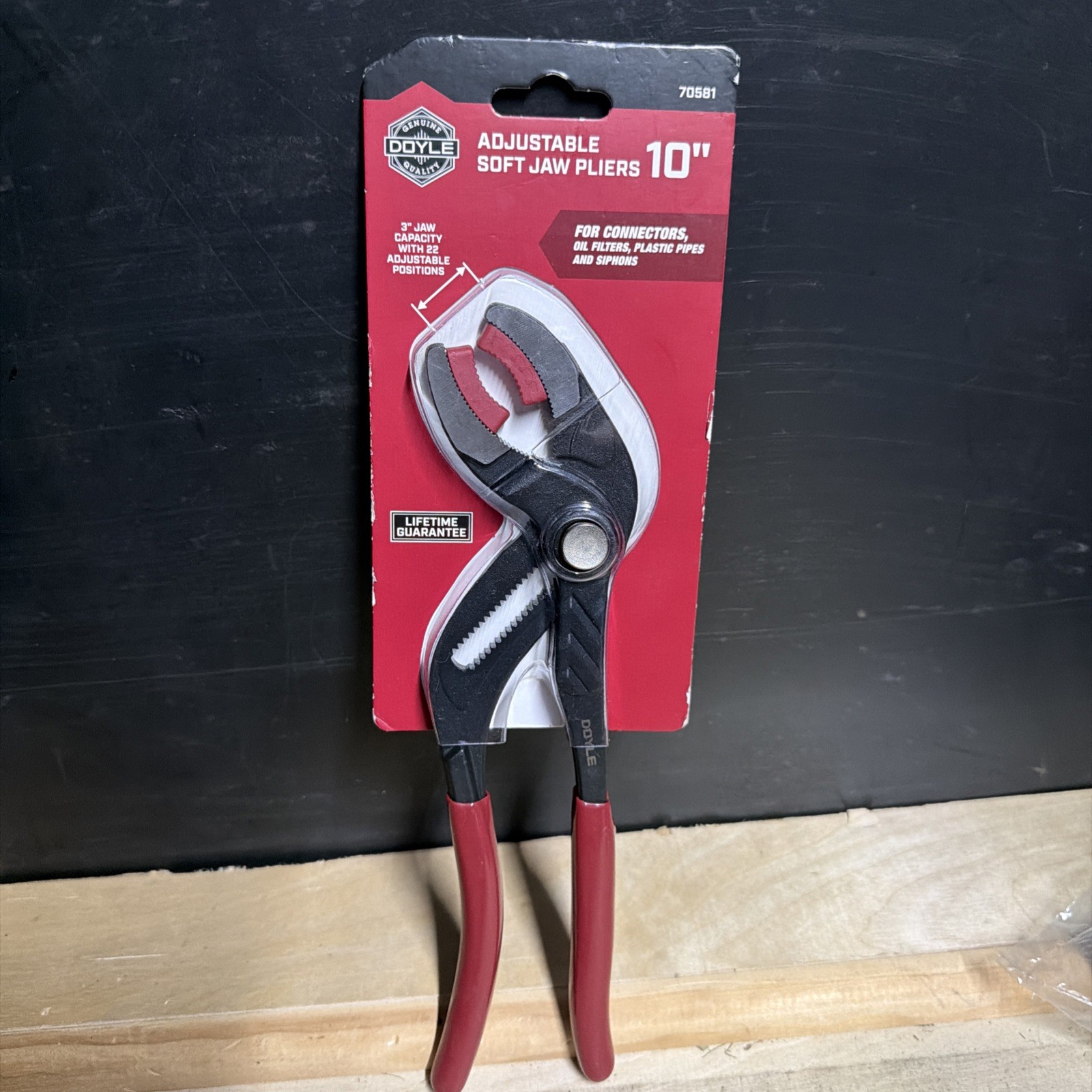 Doyle 10 in Adjustable Soft Jaw Pliers, Removable Jaws, Non-Slip Grip 70581