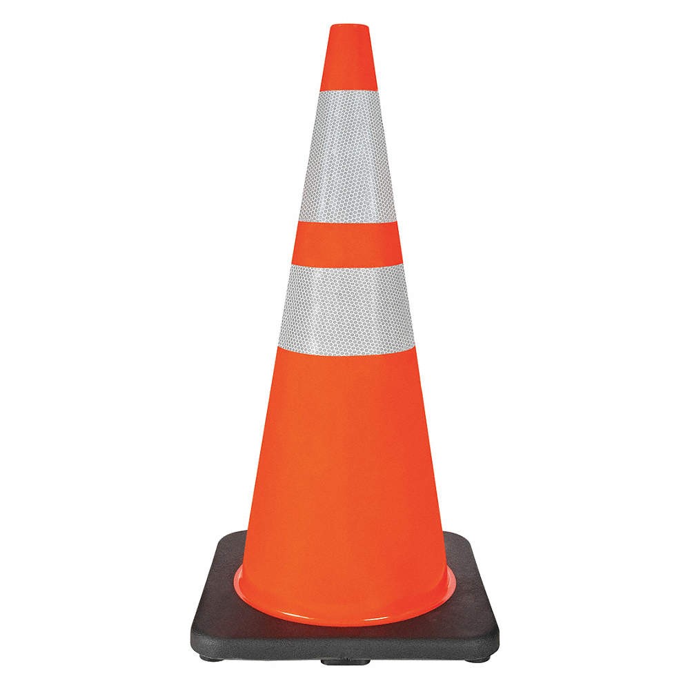 GRAINGER APPROVED 6FHC3 Traffic Cone,28In,Orange 6FHC3
