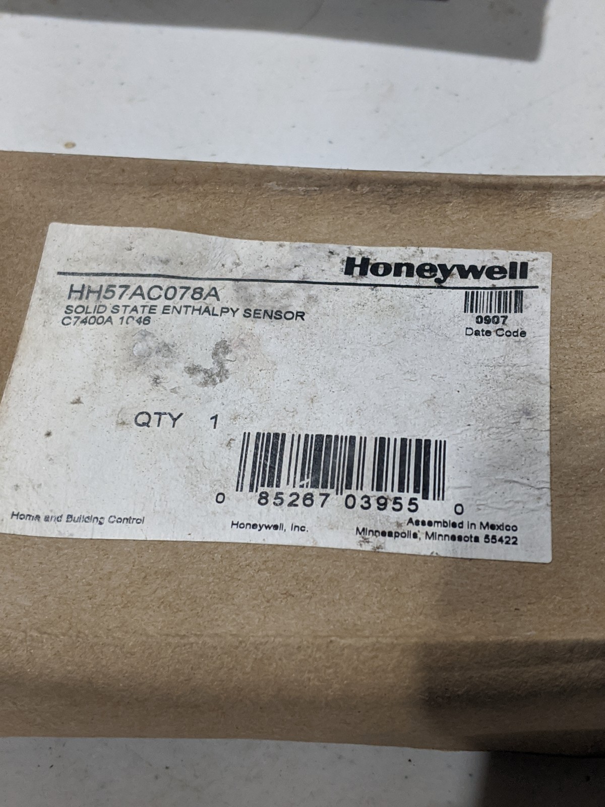 Honeywell Enthalpy Sensor C7400A HH57AC078A NOS