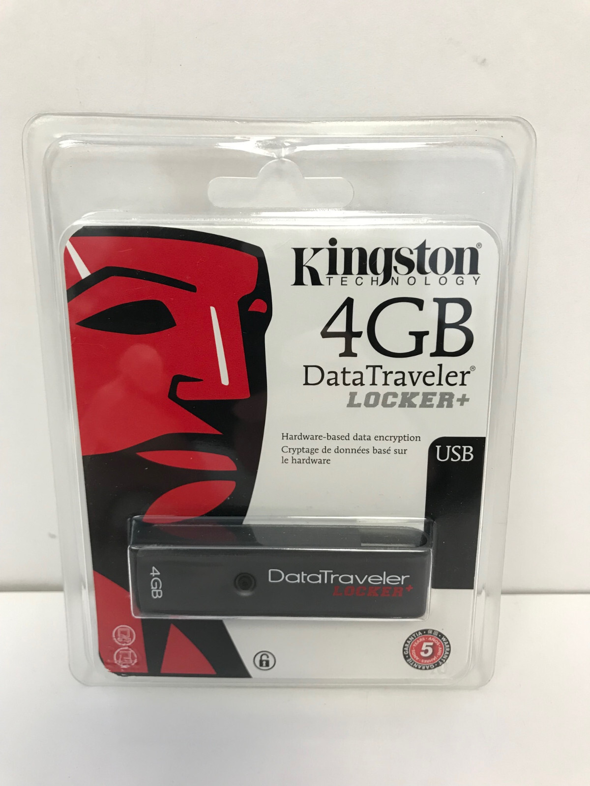 KINGSTON DTL+/4GB 4GB USB FLASH DRIVE DATATRAVELER LOCKER+ NEW  QTY 2