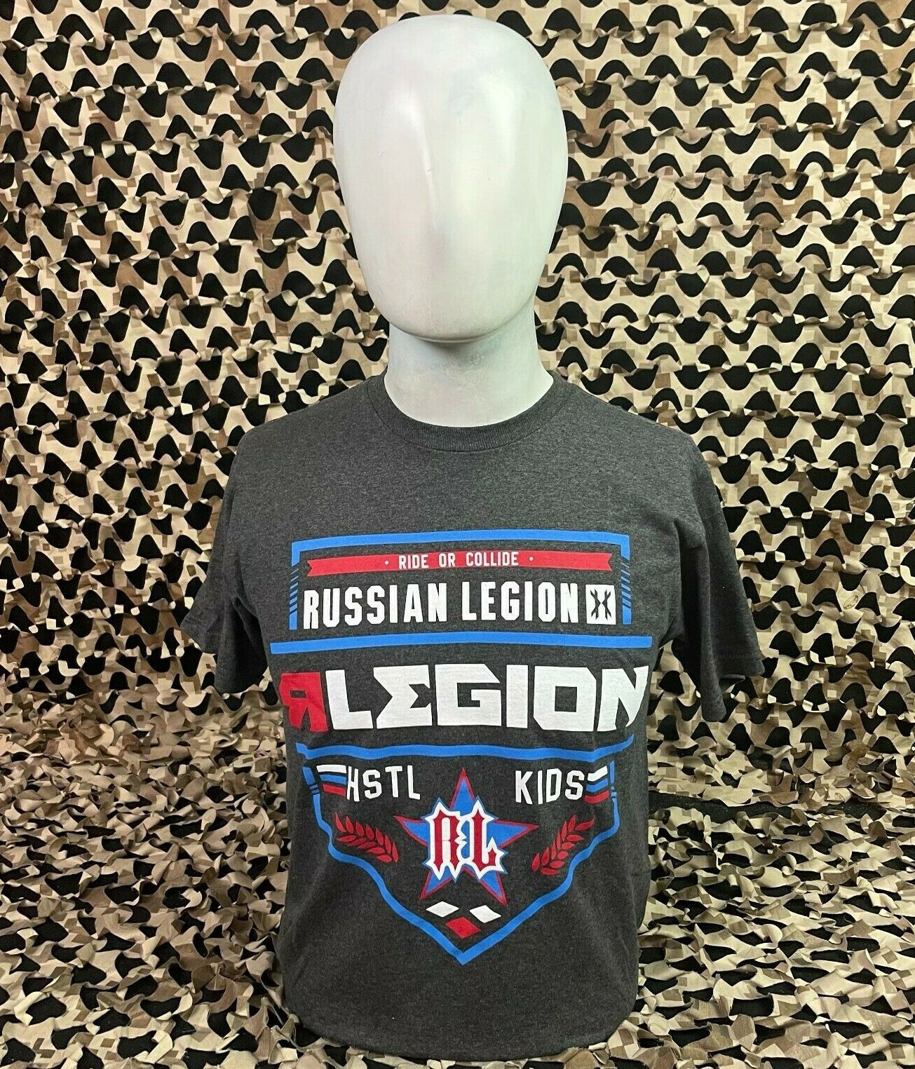 NEW HK Army Russian Legion Alliance Paintball T-Shirt - Charcoal - Large