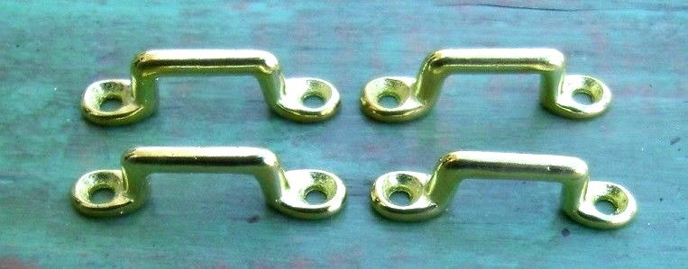 Lot of 4 Footman Loop Solid Brass 3/8" X 3/4" Strap Civil War McClellan Saddle