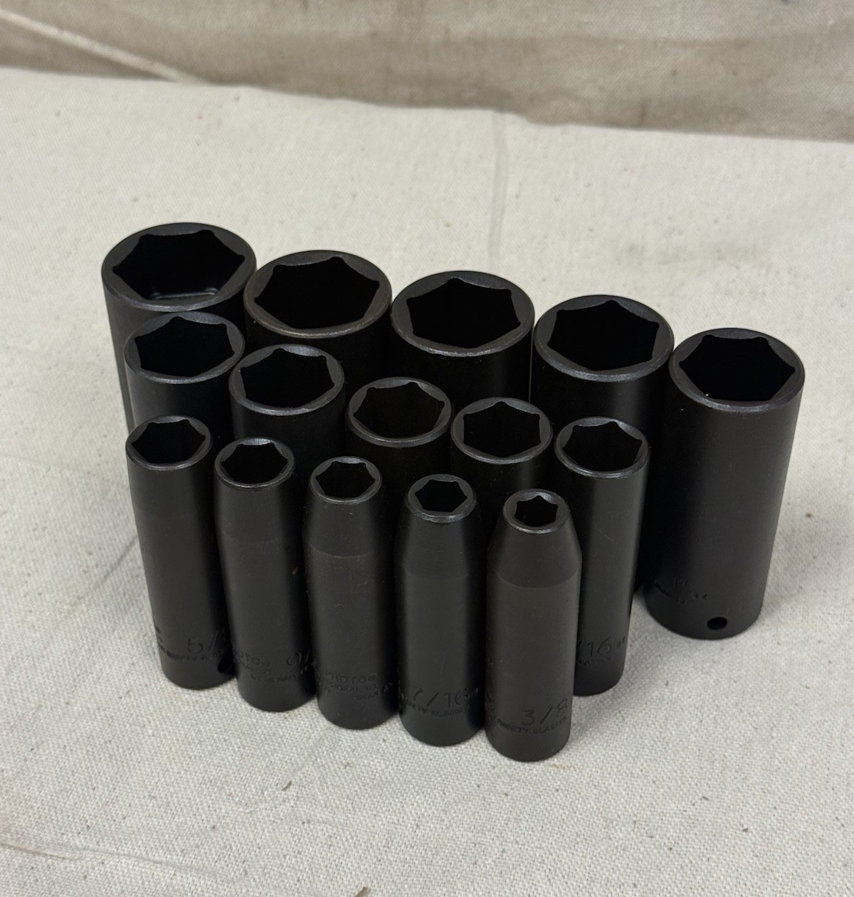 Proto J74117 Impact Socket Set 1/2" Drive 15pc Deep 6-Point
