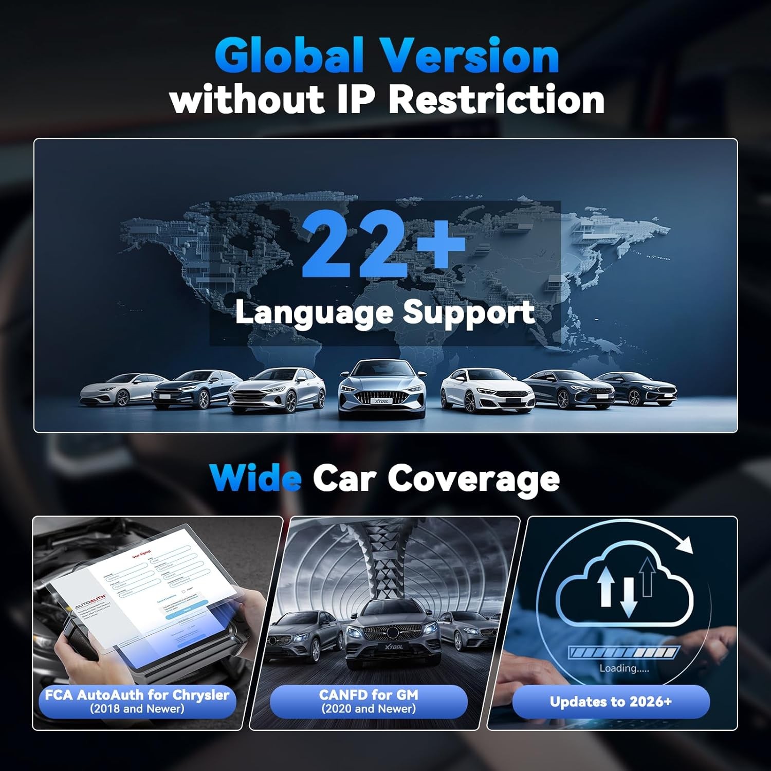 ➡️XTOOL OBD2 Scanner D5S Engine ABS SRS Transmission Diagnostic Tool 16 Resets