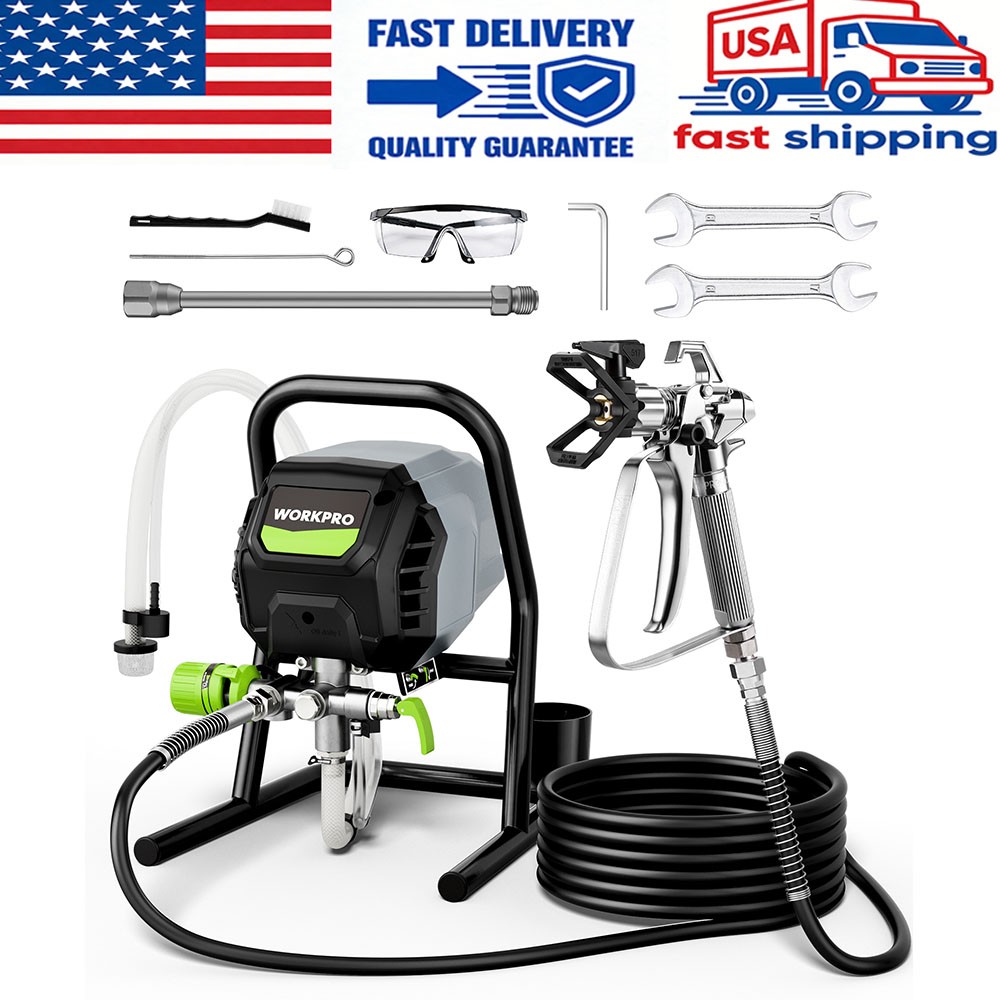 WORKPRO New 700W Airless Paint Sprayer Electric Paint Sprayer with Extension Rod