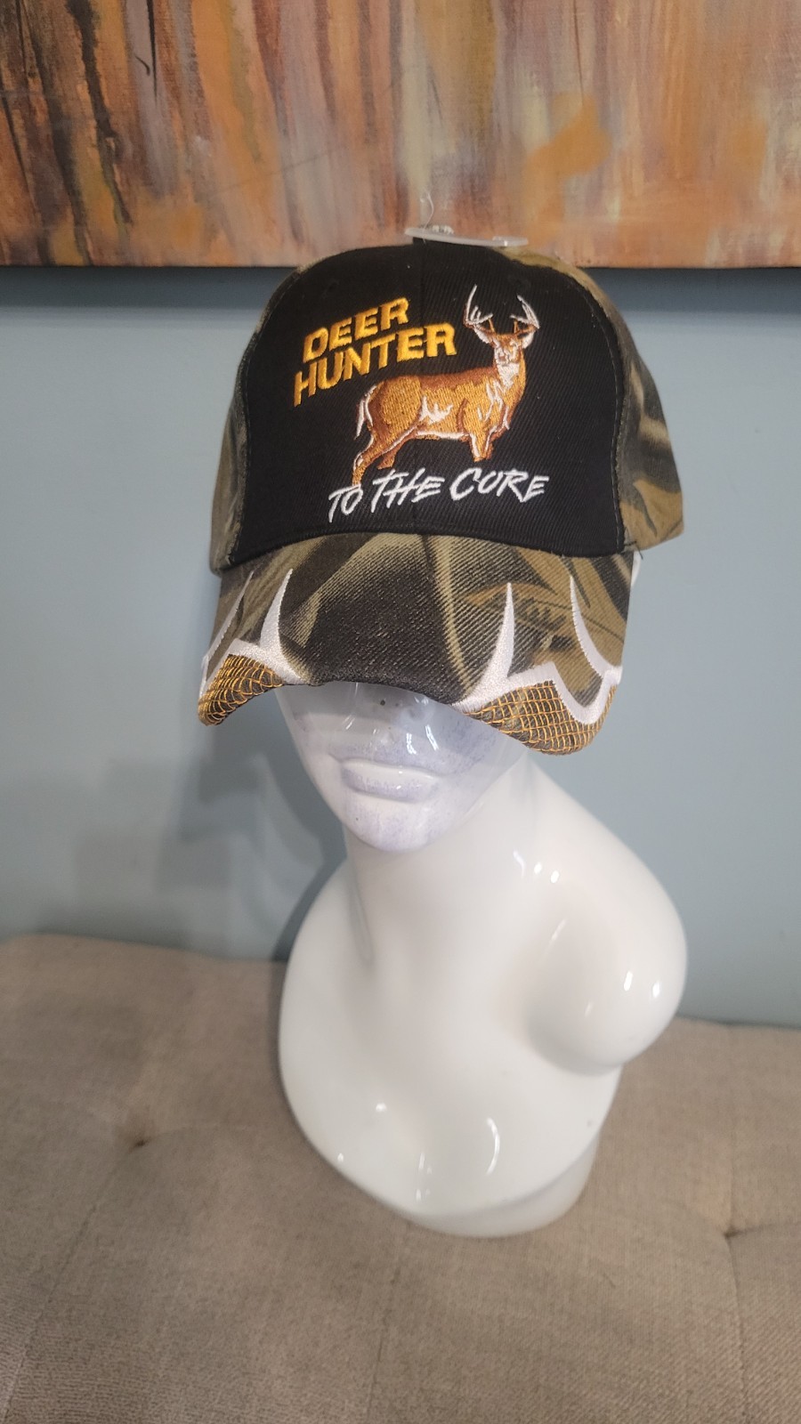 Deer Hunter To The Core Camo Hat KYS Design Adjustable Embroidered Buck Cap...