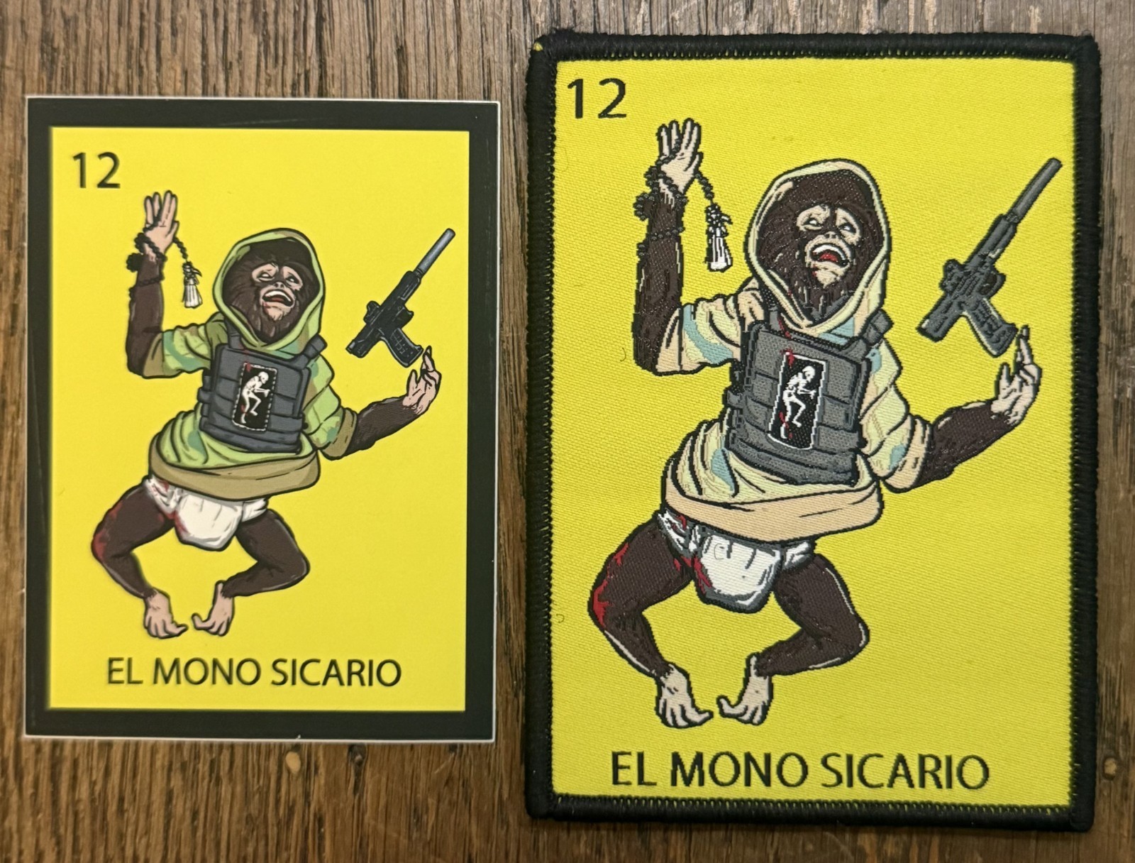 Ed’s Manifesto "El Mono Sicario" Patch & Sticker