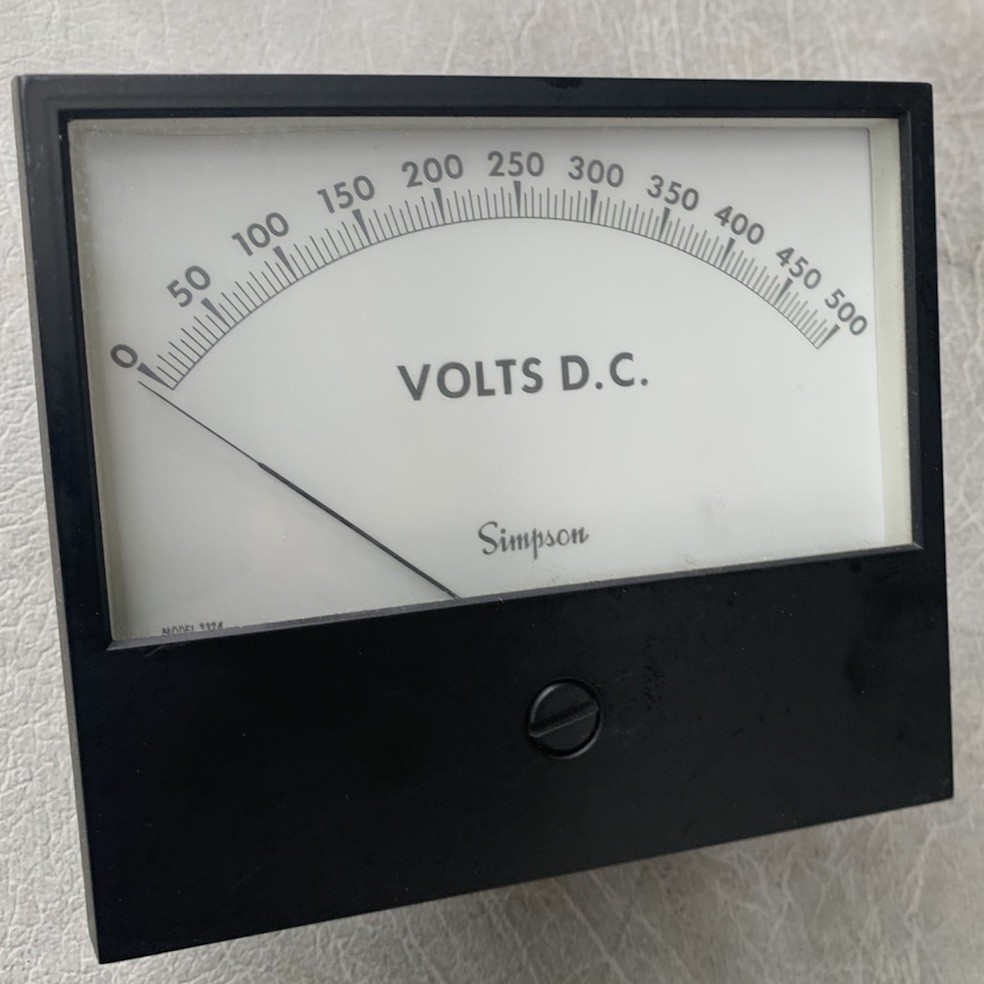 SIMPSON 16125, DC 0-500 VOLTS, DC Voltage Meter