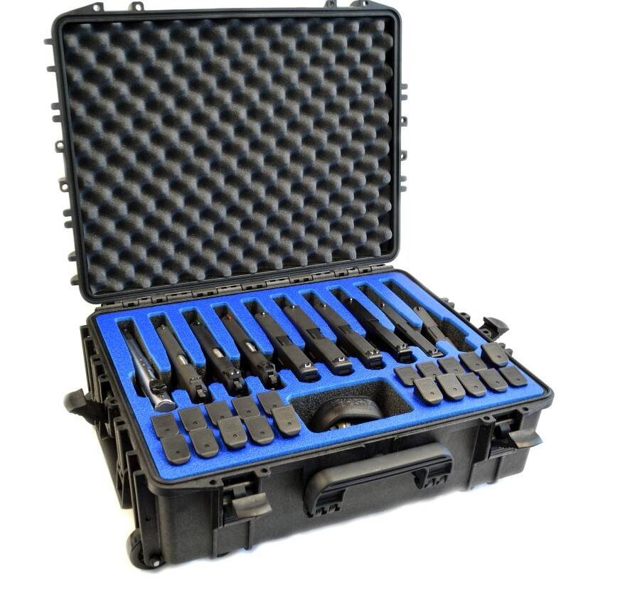 Doro Armsguard 10 Pistol 20 Mag BLUE TopGuard Wheeled Carry Carrying Travel Case